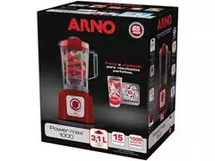 Liquidificador Arno Power Max 1000 15 Velocidades Vermelho 1000W - 4