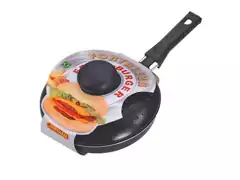 Frigideira/Frita Burguer com tampa Fortaleza 16 cm - 0