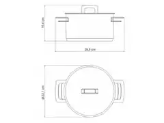 Caçarola Funda em Aço Inox Tramontina Brava 20cm - 1