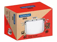 Caçarola Funda em Aço Inox Tramontina Brava 24cm - 2