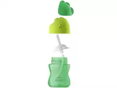 Copo Dinossauro com Canudo Curvado Philips Avent Verde 330mL - 2