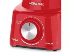 Liquidificador Turbo Mondial Vermelho 2,5 Litros 5 Velocidades 900W - 3