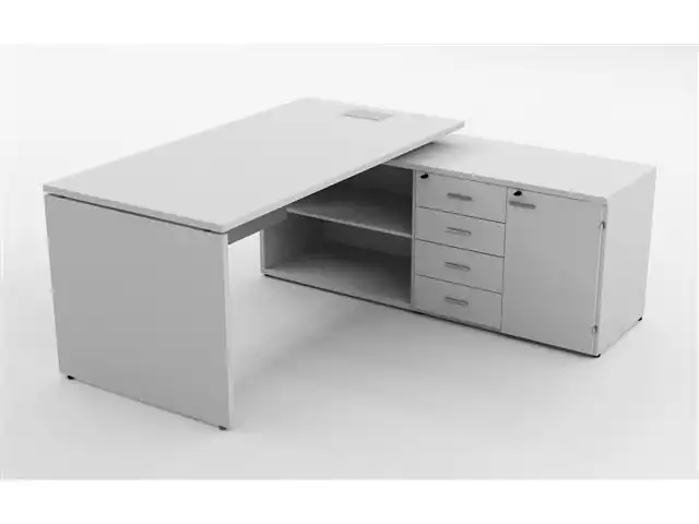 Mesa Gerencial Painel 190X160  Branca Direita