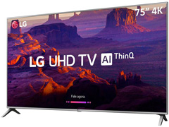 Smart TV LED 75" LG UHD 4K ThinQ AI TV HDR Ativo webOS 4.5 3HDMI 2USB - 1