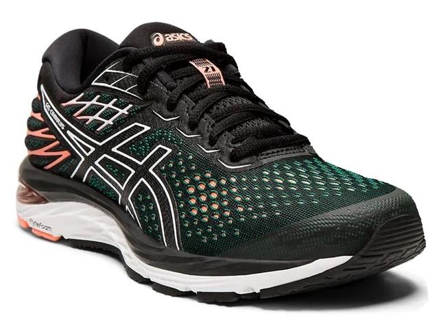 asics black sun coral