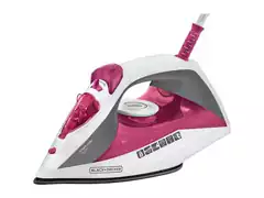 Ferro de Passar Black&Decker Antiaderente Branco e Rosa 1200W