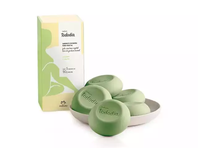 Sabonetes em Barra Natura TodoDia Alecrim e Sálvia 5 Unit de 90g