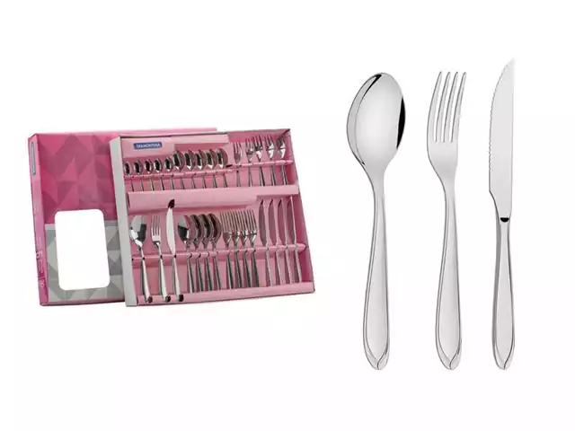 Faqueiro Tramontina Laguna com Facas para Churrasco em Aço Inox 30 pçs