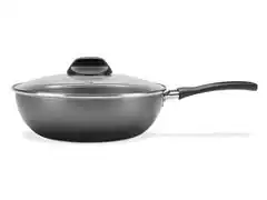 Panela Wok Brinox Garlic com Tampa de Vidro Ø24cm 2,3 Litros Grafite