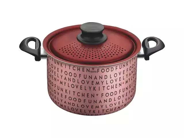 Espagueteira Tramontina My Lovely Kitchen Antiaderente Rosa 5,7 L 22CM