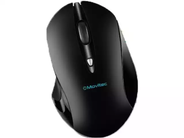 Mouse Sem Fio Movitec 1600 DPI Emborachado 2.4Ghz Preto