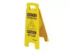 Placa Sinal Caution Wet Floor