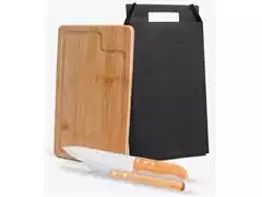 Conjunto para Churrasco em Bambu Dallas 3 Peças