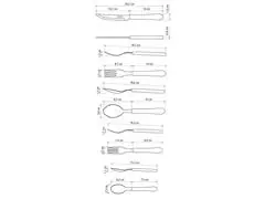 Faqueiro Tramontina Leme Lâminas em Aço Inox e Cabos Preto 20 Peças - 3