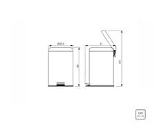 Lixeira com Pedal Tramontina Aço Inox 12 Litros - 6