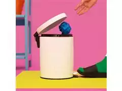 Lixeira Mor Retrô 5 Litros Bege - 3