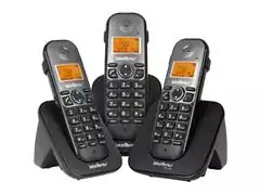 Combo Telefone Sem Fio Intelbras TS 5123 com 2 Ramais Preto - 1