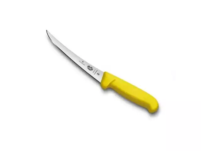 Faca para Desossa Victorinox Lâmina Curva Flexível Fibrox Amarelo 15CM