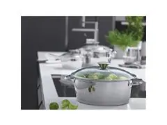 Caçarola Rasa Tramontina Allegra em Aço Inox e Tampa de Vidro 22CM - 2