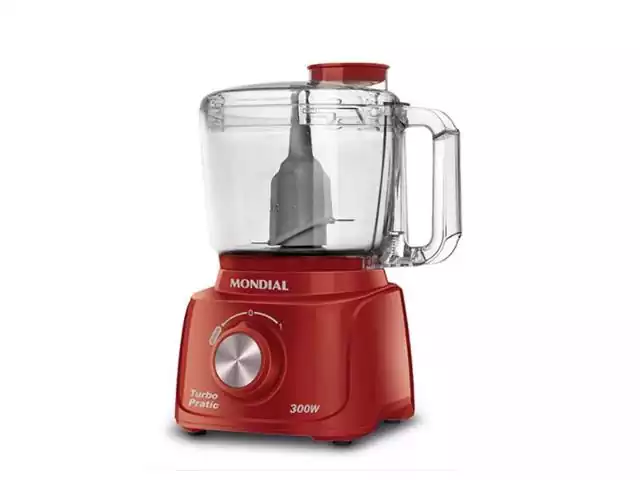 Mini Processador Mondial MP-16-R Turbo Pratic Vermelho 300W