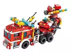 Blocos de Montar Cubic City Multilaser Bombeiro 12 em 1 com 572 Peças - 1