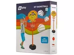 Kit Basquete Multilaser Go Play com Pedestal Ajustável Bola e Bomba