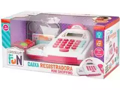 Brinquedo Caixa Registradora Multikids Creative Fun Mini Shopping Rosa
