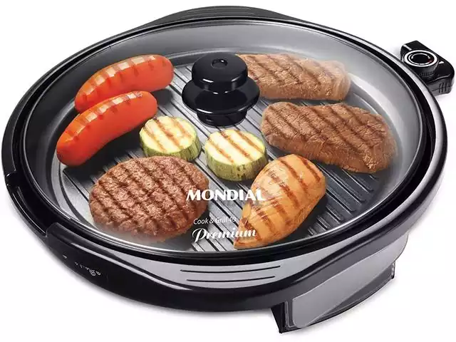 Grill Redondo Cook & Grill Mondial G-03 Premium 40CM Preto