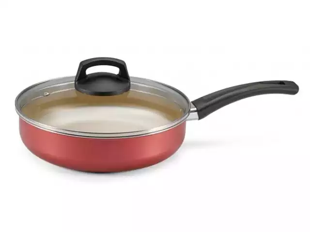 Frigideira Funda Panelux Cereja com Tampa de Vidro Premium 22