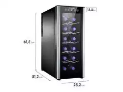 Adega de Vinhos Climatizadas Electrolux ACB12 Preta 12 Garrafas Bivolt - 5