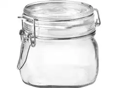 Pote Hermético de Vidro Bormioli Rocco Fido 500ML Tampa Transparente