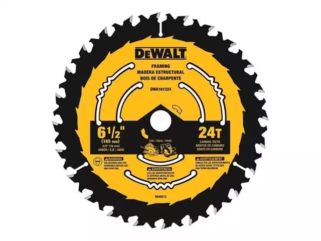 Lâmina para Serra Circular Dewalt 6 1/2" 24D