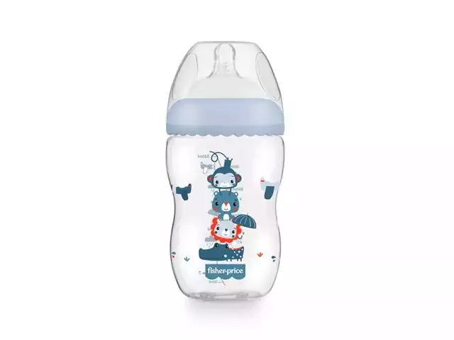 Mamadeira Fisher Price First Moments Azul Marshmallow 330ml BB1030