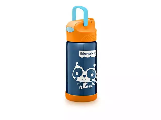 Copo Térmico Aço Inox Fisher Price Hot Cold 400ml Azul BB1022