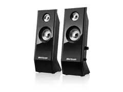 Caixa de Som Multilaser  2.0 8W Rms Shadow Black Piano USB SP091