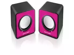 Caixa de Som Mini Multilaser 2.0 3W Rms P2/USB Rosa SP198 - 1