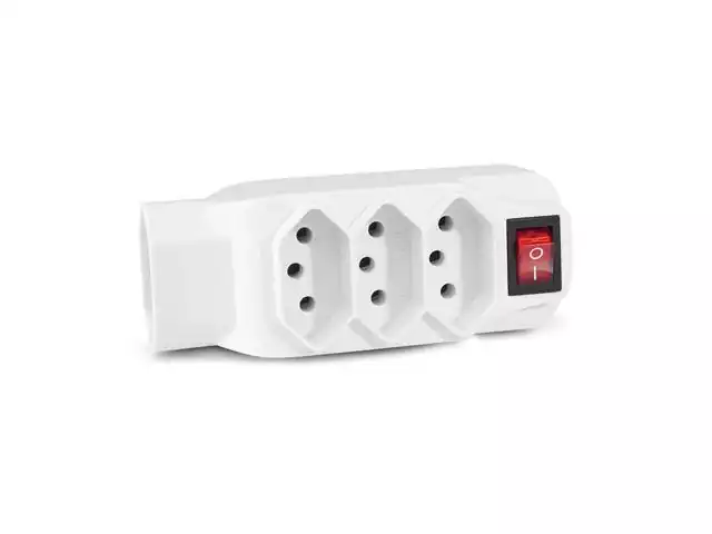Adaptador L Multilaser de Energia Novo Padrão 4 Tomadas WI246