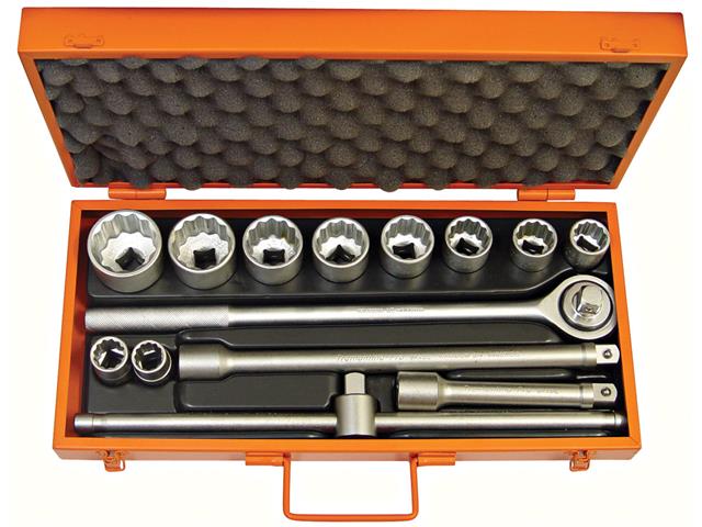 Maleta com Soquetes Estriados Tramontina 3/4" 14 Peças