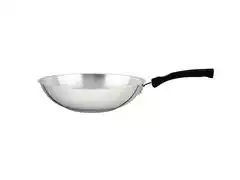 Panela Wok Tramontina Solar Silicone em Aço Inox com Fundo Triplo 28CM