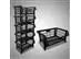 Cesto Expositor Presto Empilhável 5 Unidades 57x28x42cm Preto - 0