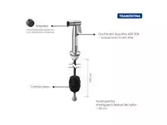 Ducha Manual para Cozinha Tramontina em Aço Inox com Extensor - 3