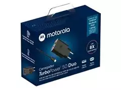 Carregador de Parede Motorola Turbo Power Duo 50W com Cabo USB C Preto - 3