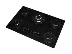 Cooktop Fogatti Tripla Chama Preto Esmaltado Bivolt 5 Bocas - 0