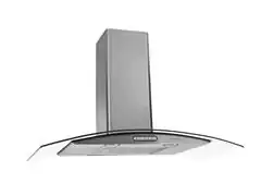 Coifa de Parede Vidro Curvo Fogatti Inox Duto Slim 90CM