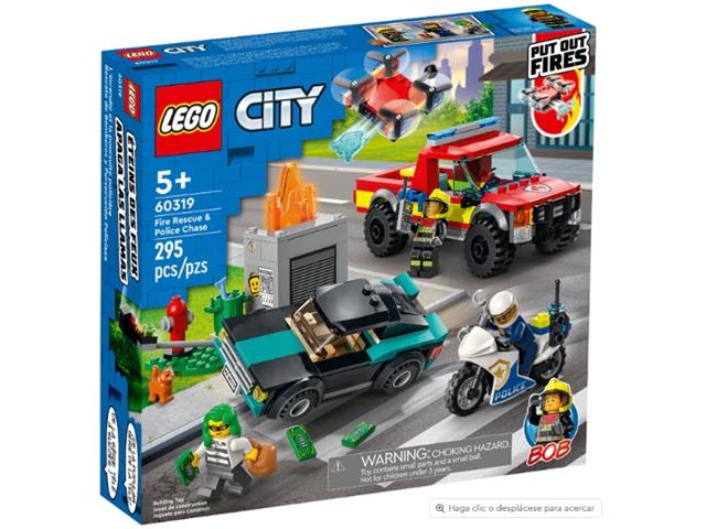 Rescate De Bomberos Y Persecución Policial Lego
