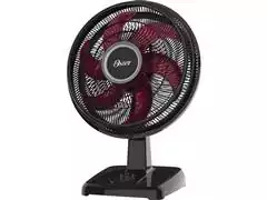 Ventilador Oster Power Fresh OVTR481 6 Pás 2 em 1 Preto/Vermelho